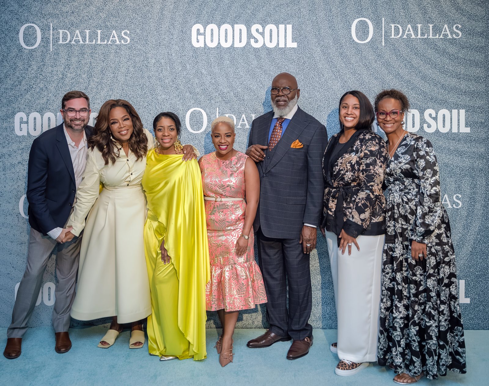 Lance DiLorio with Oprah Winfrey, Bishop T.D. Jakes and partners at the Good Soil event in Dallas