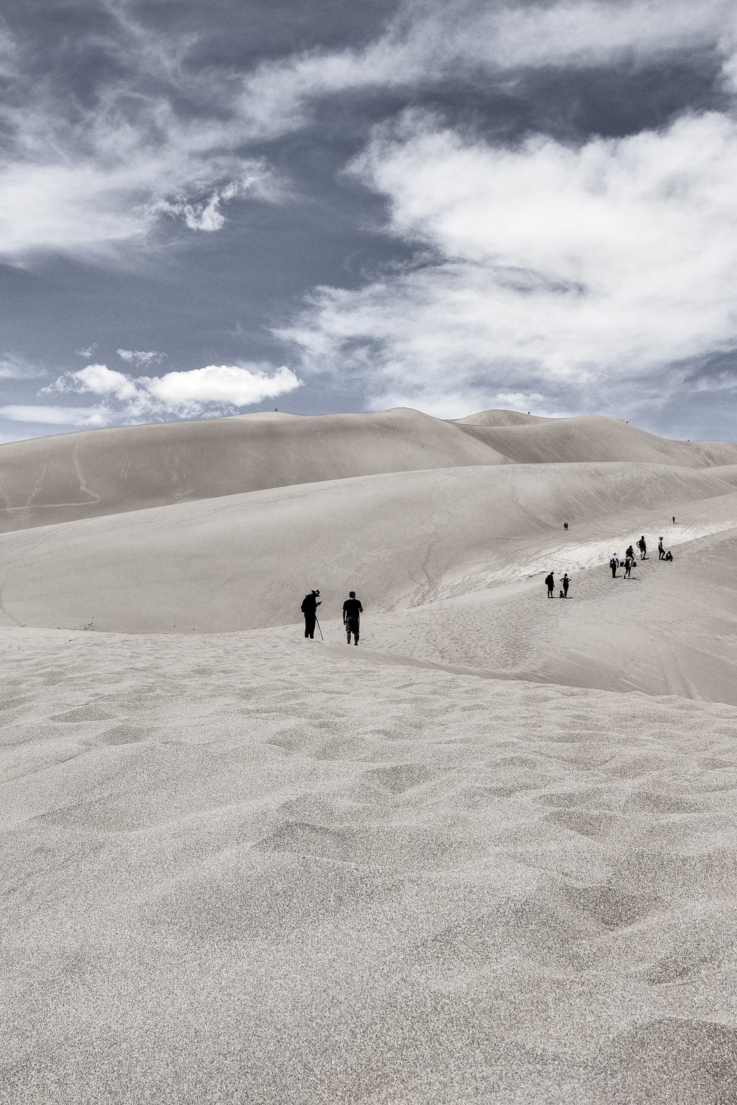 Hikers on the Great Sand Dunes, Colorado